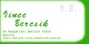 vince bercsik business card